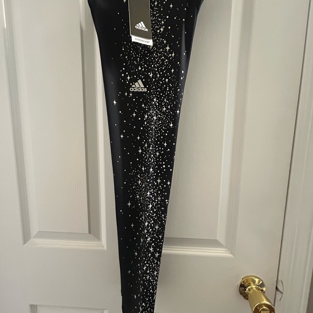 Adidas AeroReady Black with Star Pattern Leggings